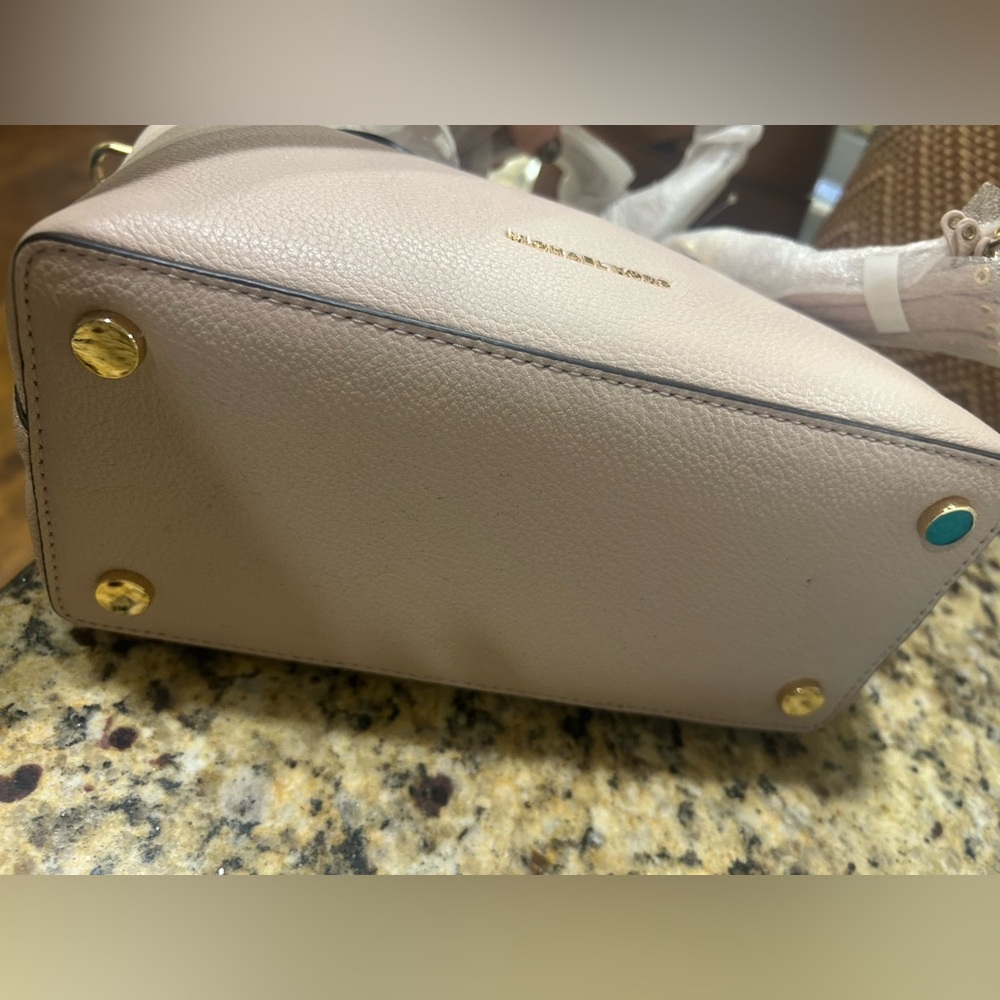 NWT Michael Kors Brooklyn Soft pink pebble grain leather grab bag - Picture 6 of 11